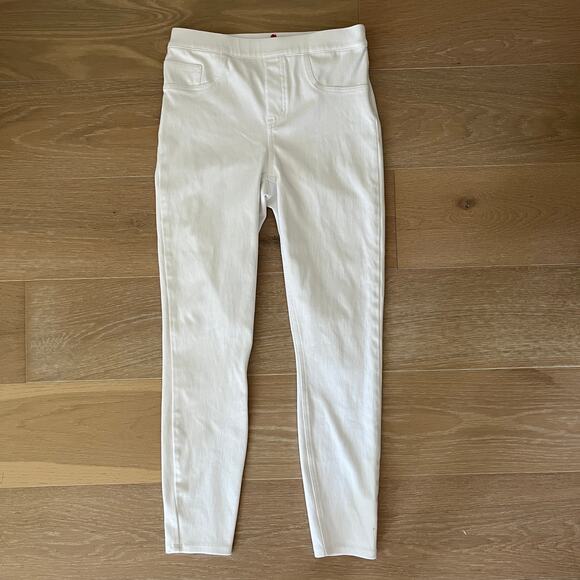 SPANX Jean-ish Ankle Leggings Women's Medium White Pull On Shaping Slimming - Picture 1 of 5